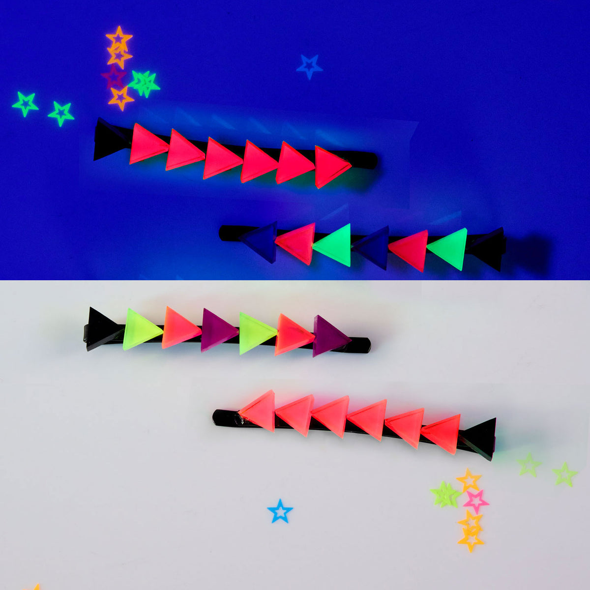 NEON RETROWAVE HAIR PINS PAIR