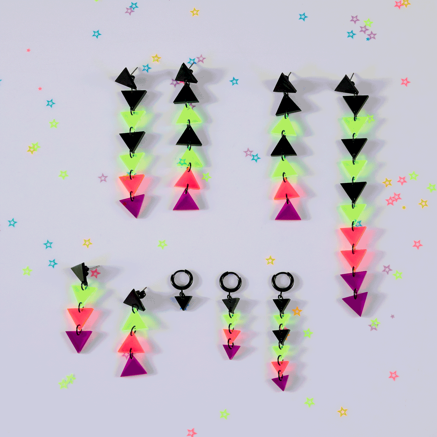 NEON RETROWAVE DANGLES