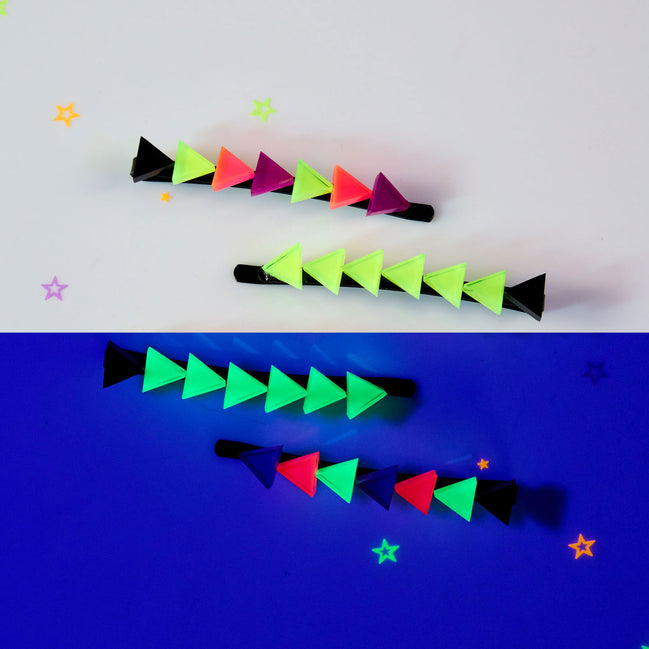 NEON RETROWAVE HAIR PINS PAIR