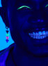 NEON RETROWAVE TRIANGLE HUGGIE HOOPS