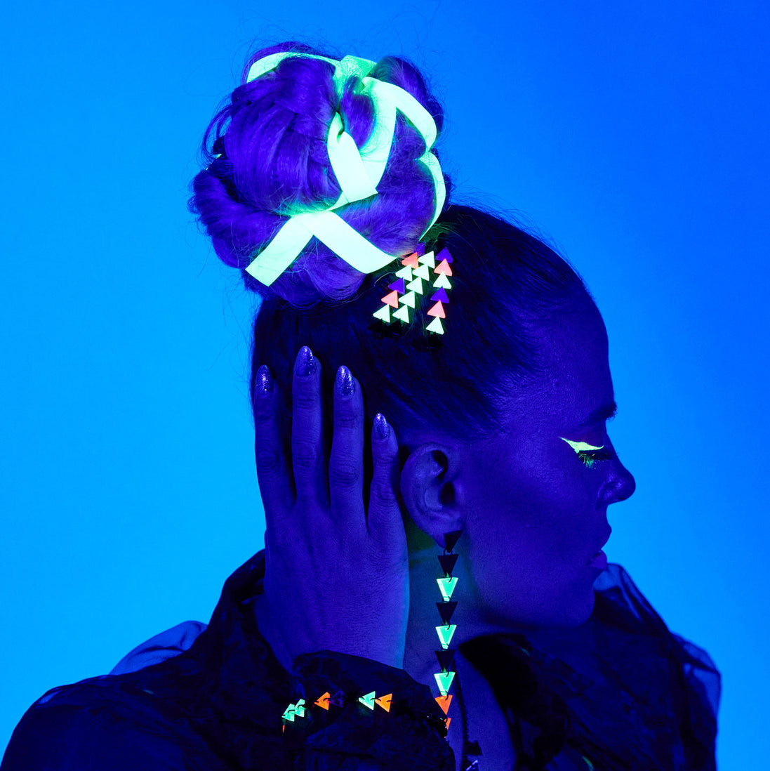 NEON RETROWAVE HAIR PINS PAIR