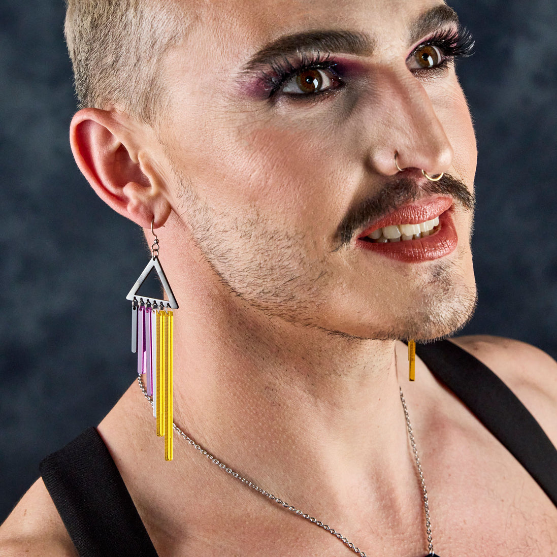 ENBY NONBINARY CHIMES - LONG PRIDE DANGLES