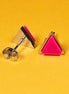 PINK TRIANGLE STUDS
