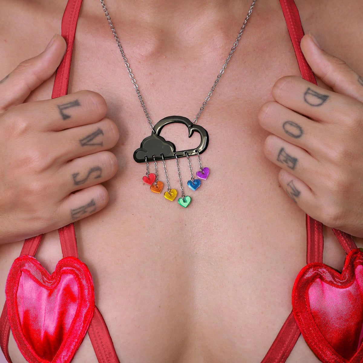 A LITTLE LOVE RAIN CLOUD NECKLACE