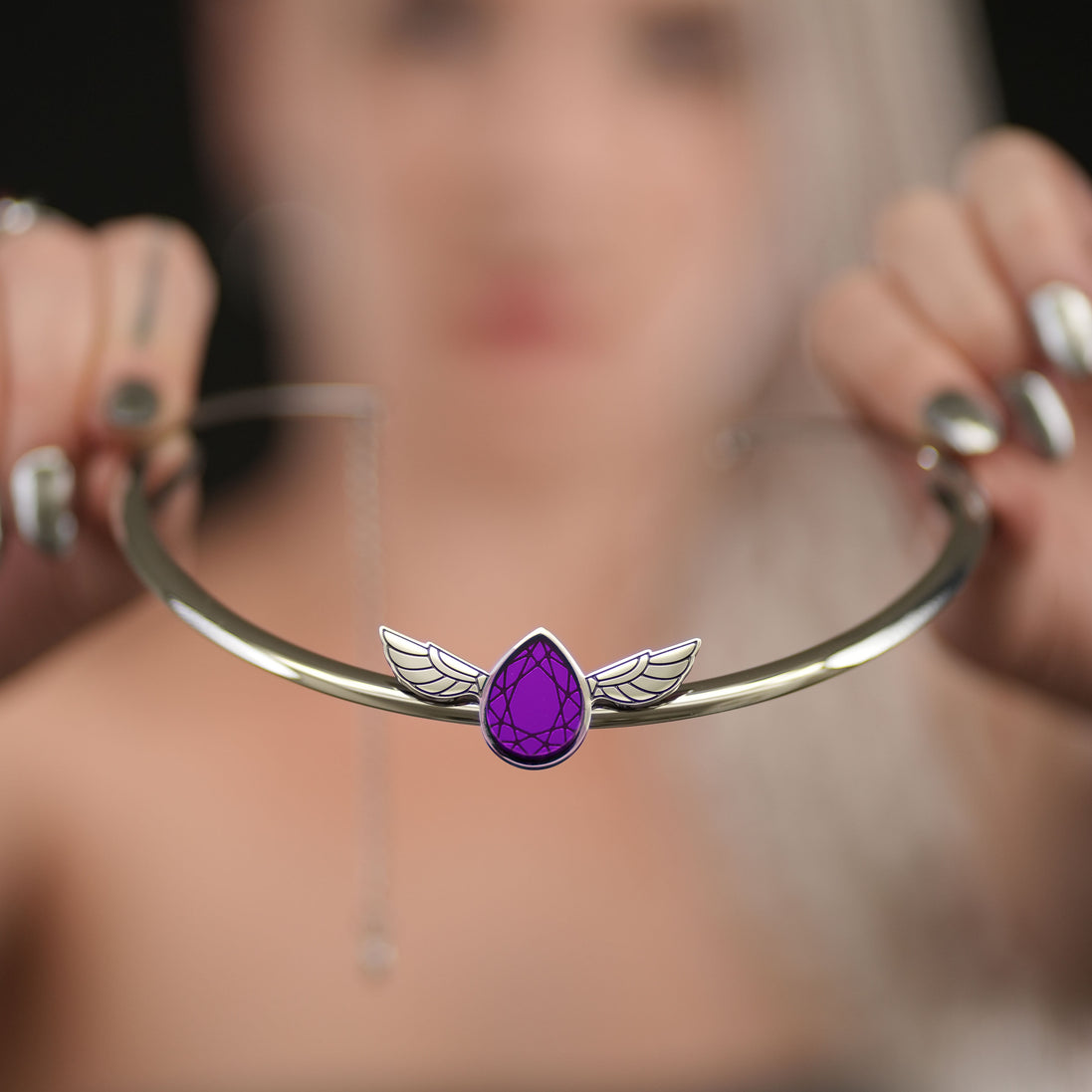 CLEOPATRA NECK CUFF CHOKER | Silver