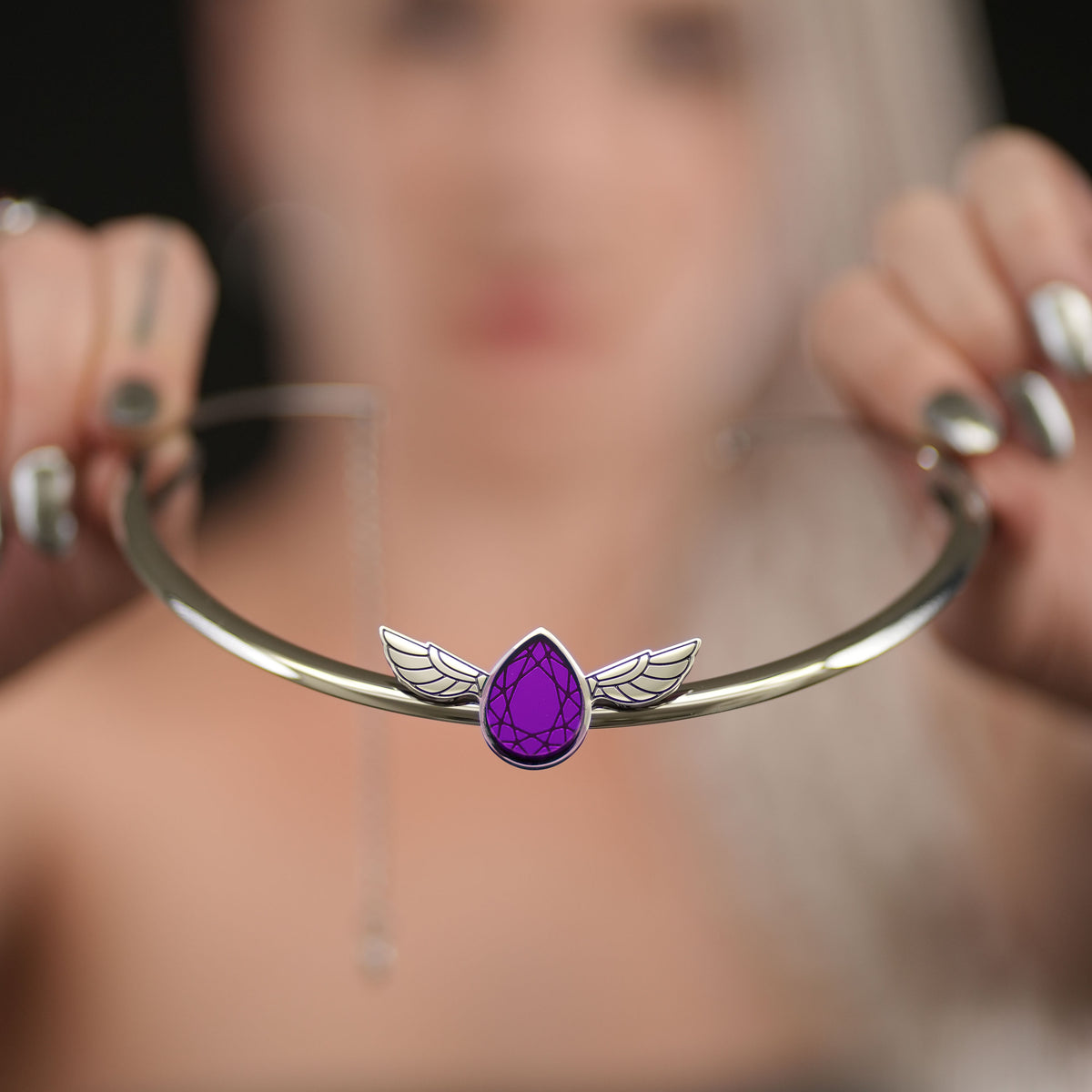 CLEOPATRA NECK CUFF CHOKER | Silver