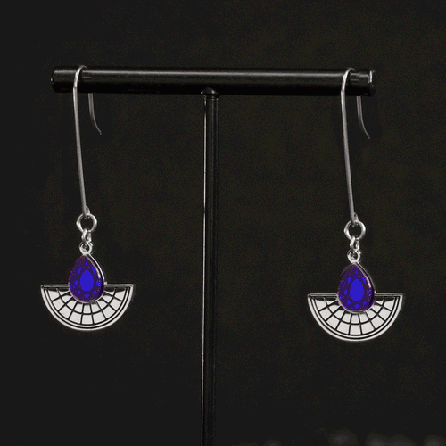 CLEOPATRA LONG HOOKED SUNBURSTS | Silver