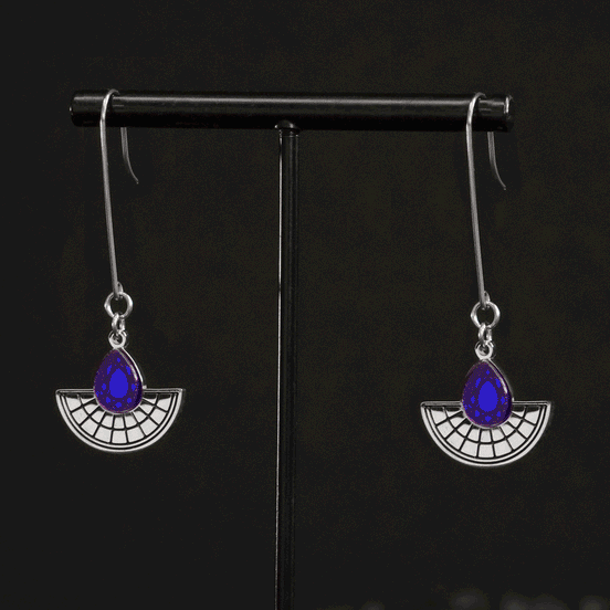 CLEOPATRA LONG HOOKED SUNBURSTS | Silver