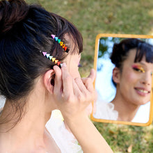 Load image into Gallery viewer, GET DOWN RAINBOW HAIR PINS PAIR
