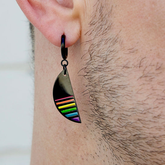 CLIP ON LGBTQ "JE SUIS" Dangles