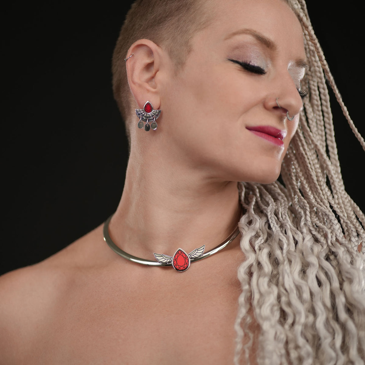 CLEOPATRA NECK CUFF CHOKER | Silver