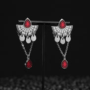 CLEOPATRA STACKABLE STUDS | Silver with Ruby, Amethyst or Emerald gems