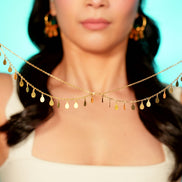 RYTHYM OF RA Necklace + Head piece + Face Chain | Gold
