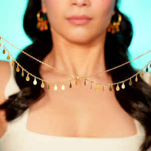 RYTHYM OF RA Necklace + Head piece + Face Chain | Gold