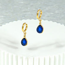 Load image into Gallery viewer, CLEOPATRA GEM DROP HUGGIE HOOPS | Gold