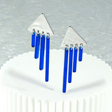 Load image into Gallery viewer, SAPPHIRE ISIS CHIMETTES | Silver Stud Earrings