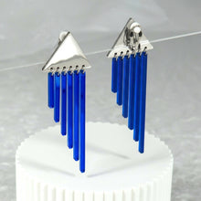 Load image into Gallery viewer, SAPPHIRE ISIS CHIMES | Silver Stud &amp; Clip On Earrings