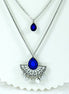 CLEOPATRA  LAYERED GEM BOLO NECKLACE | Silver
