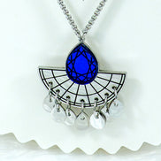 CLEOPATRA  LAYERED GEM BOLO NECKLACE | Silver