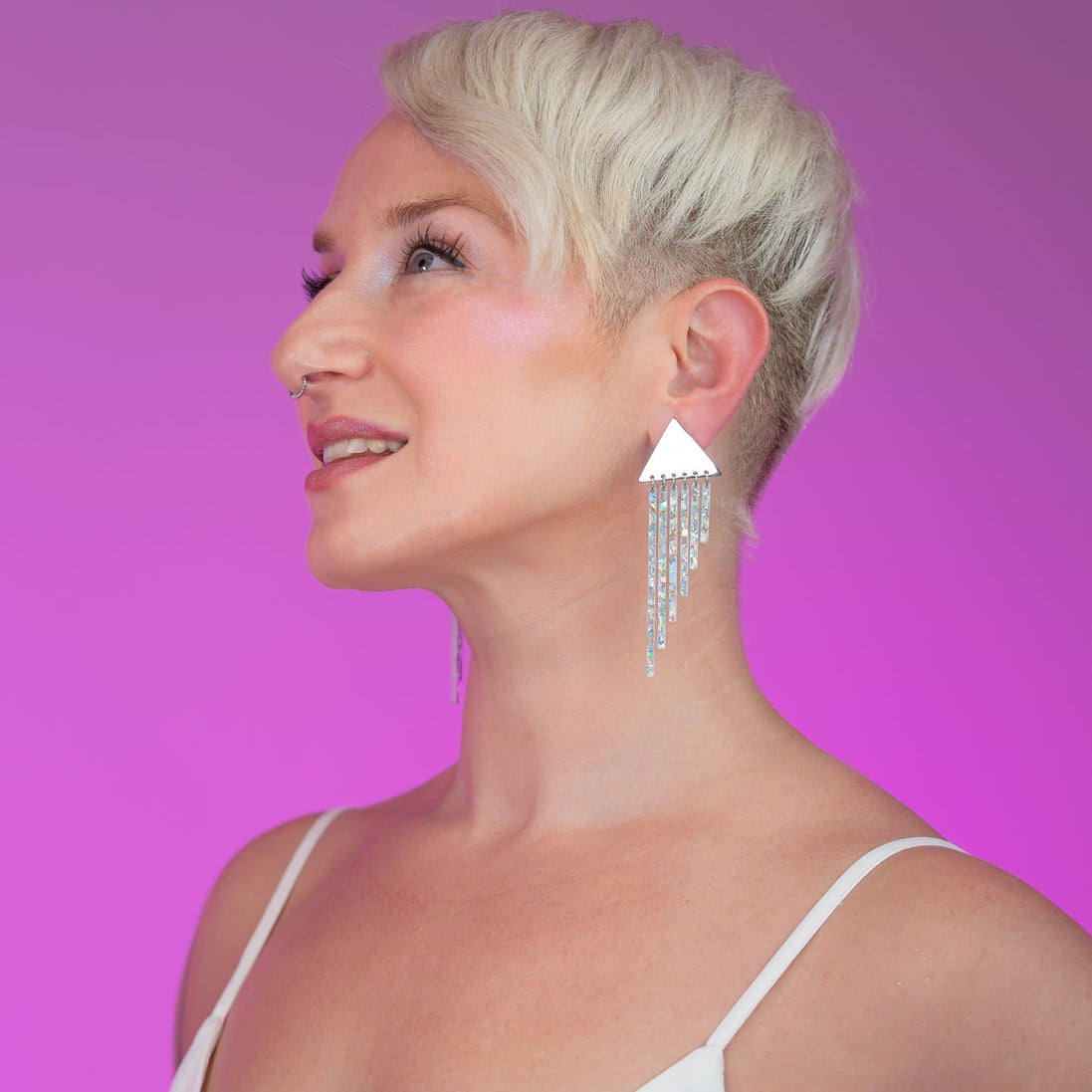 ICY CHIMES Silver Clip-on + Studs Earrings