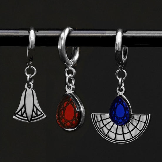 CLEOPATRA HUGGIE HOOPS | Mismatched Silver Trio