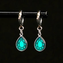 Load image into Gallery viewer, CLEOPATRA GEM DROP HUGGIE HOOPS | Silver