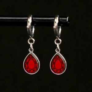 CLEOPATRA GEM DROP HUGGIE HOOPS | Silver