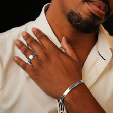 Load image into Gallery viewer, DIMITRI SNAKE SCALE WIDE ADJUSTABLE RING | Silver