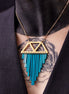 OSIRIS CHIMES NECKLACE| Teal + Gold