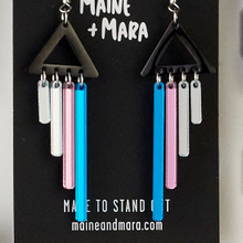 Load image into Gallery viewer, EUPHORIA EARRINGS | Short Trans Pride dangles