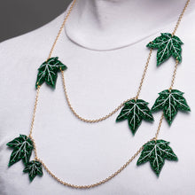 Load image into Gallery viewer, Earrings POISON IVY LEAF STATEMENT NECKLACE Poison Ivy Leaf Pendant Necklace