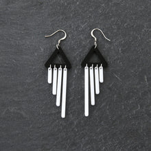 Load image into Gallery viewer, Australian-made Maine and Mara colour pop white CHIMETTES Statement Earrings with hook