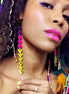Maine And Mara Retro Triangle Dangles Nik West Style Worn By Person, Handmade in Australia