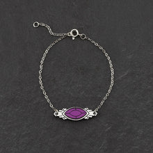 Load image into Gallery viewer, The Maine and Mara ATHENA Amethyst Purple and Silver Art Deco Bracelet, Handmade in Australia