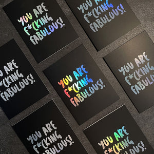 Greeting & Note Cards YOU ARE F*CKING FABULOUS ECO GLITTER GREETINGS CARD
