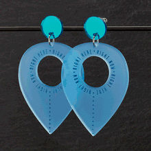 Load image into Gallery viewer, Maine And Mara RIGHT HERE, RIGHT NOW AQUA And JADE Dangle Statement Earrings, Handmade in Australia