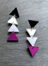 earrings ASEXUAL TRIANGLE DANGLES IN 3 SIZES Long Asexual Flag handmade statement earrings Australia