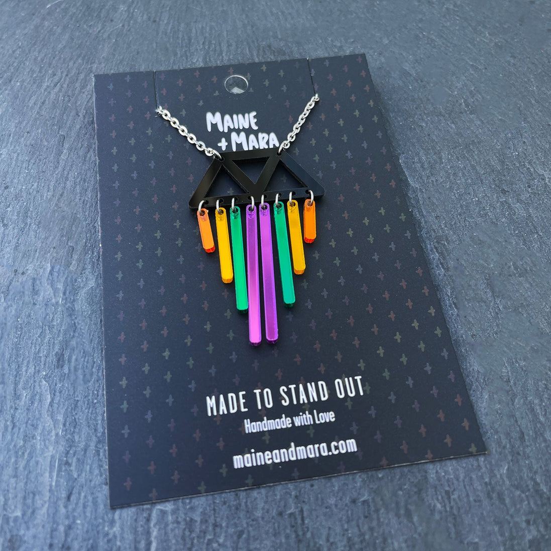 Necklace PURPLE RAINBOW CHIMETTES RAINBOW KIDS NECKLACE Rainbow Chimettes kids pride necklace I made in Sydney
