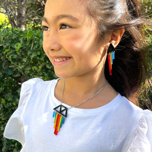 Earrings RAINBOW CHIMETTES Rainbow earrings I pride jewellery Australia