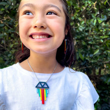 Load image into Gallery viewer, Necklace CHIMETTES RAINBOW KIDS NECKLACE Rainbow Chimes pride necklace I made in Sydney