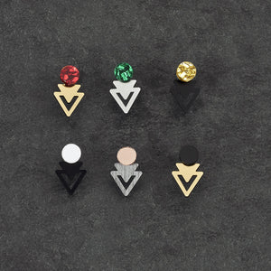Unique Australian-made Arrow Jacket Mini Studs in various colours by Maine and Mara