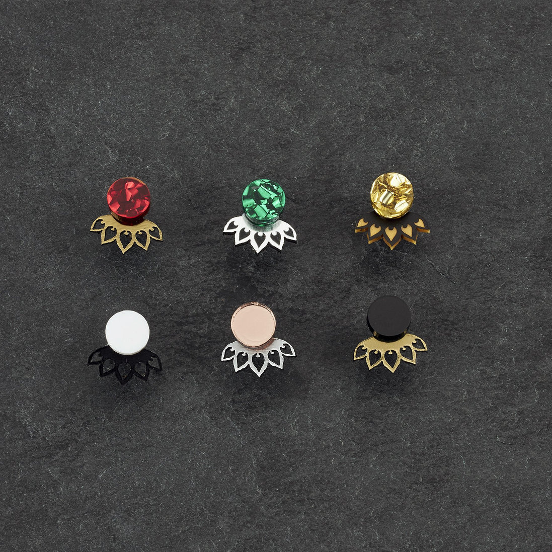 Australian Handmade Maine and Mara Lotus Jacket Glittery Mini Studs in various colours