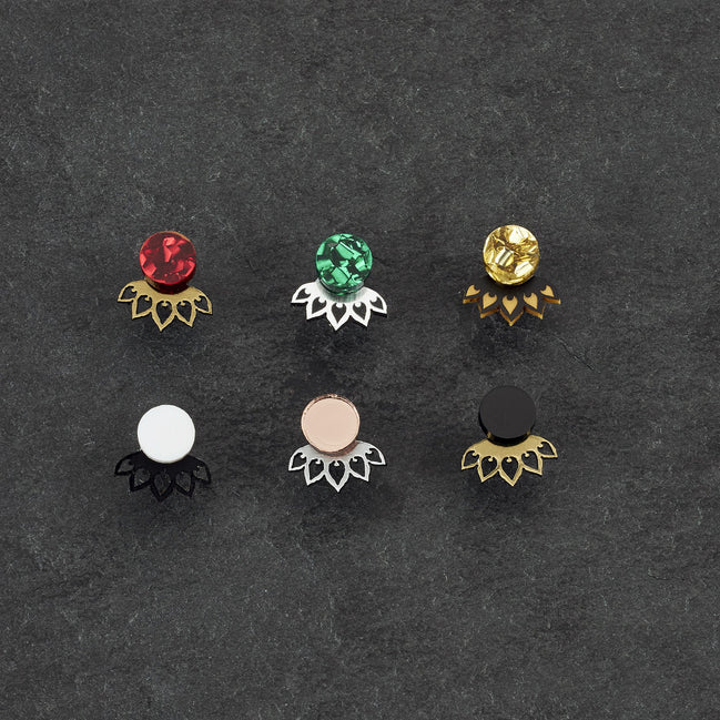 Australian Handmade Maine and Mara Lotus Jacket Glittery Mini Studs in various colours