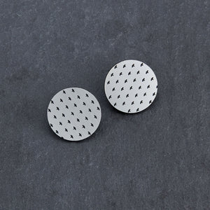 Handmade Maine and Mara Silver PLUS SIDE OVERSIZED Statement Studs