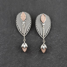 Load image into Gallery viewer, Pair of THE Australia-made ATHENA Silver and Rose Gold Earrings by Maine and Mara