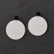 Pair Of Large Silver Oversized Maine And Mara PLUS SIDE Bold Round statement Earrings