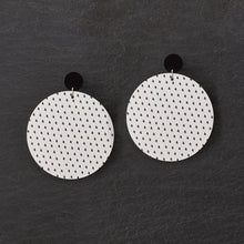 Load image into Gallery viewer, Pair Of Large Silver Oversized Maine And Mara PLUS SIDE Bold Round statement Earrings