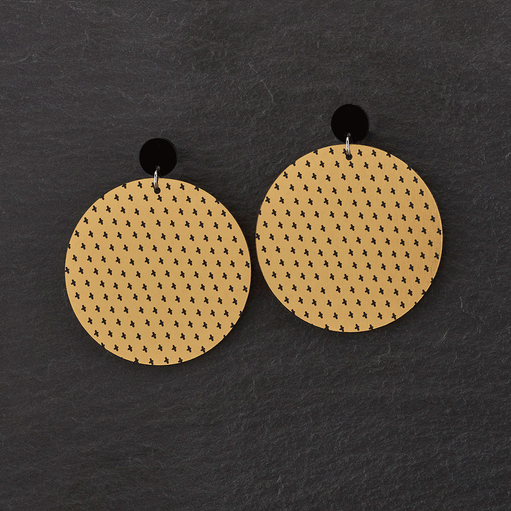 Pairs Of Maine And Mara Black, Gold And Silver PLUS SIDE OVERSIZED Bold Round statement Earrings