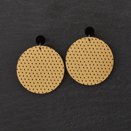 Pairs Of Maine And Mara Black, Gold And Silver PLUS SIDE OVERSIZED Bold Round statement Earrings