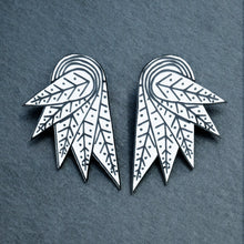 Load image into Gallery viewer, Australian Handmade THE COCKIE COLLAB Wings Stud Earrings by Maine and Mara and Mulga the Artist